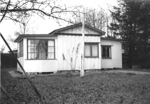 Huset som lå på grunden i Sørup, da LF købte det i 1971. Blev en halv snes år senere erstattet af en jagthytte
