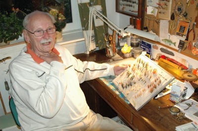 Julius hjemme i sin "fiskerhule".