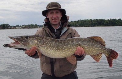 Denne gedde på 10,25 kg var blot en blandt mange, som Marc remillard fanget på en tur på Furesøen.